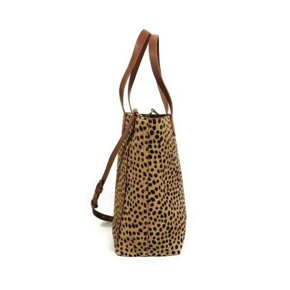 Madewell Medium Transport Tote Printed Calf Hair Edition Bag New with Tags - Picture 3 of 10